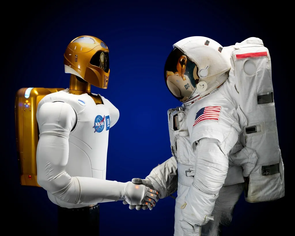 NASA Robonaut 2 shaking hands
